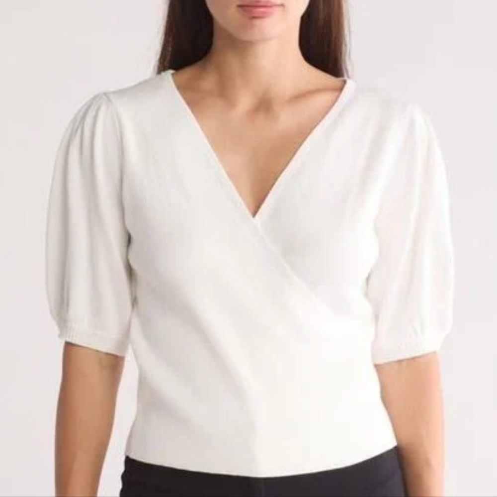 French Connection Mock Wrap Sweater